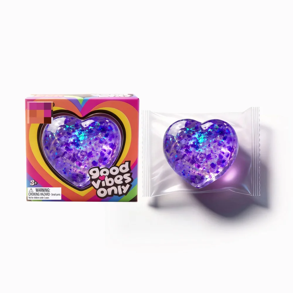 Valentines Heart-Shaped Sensory Fidget TPR Squeeze Mochi