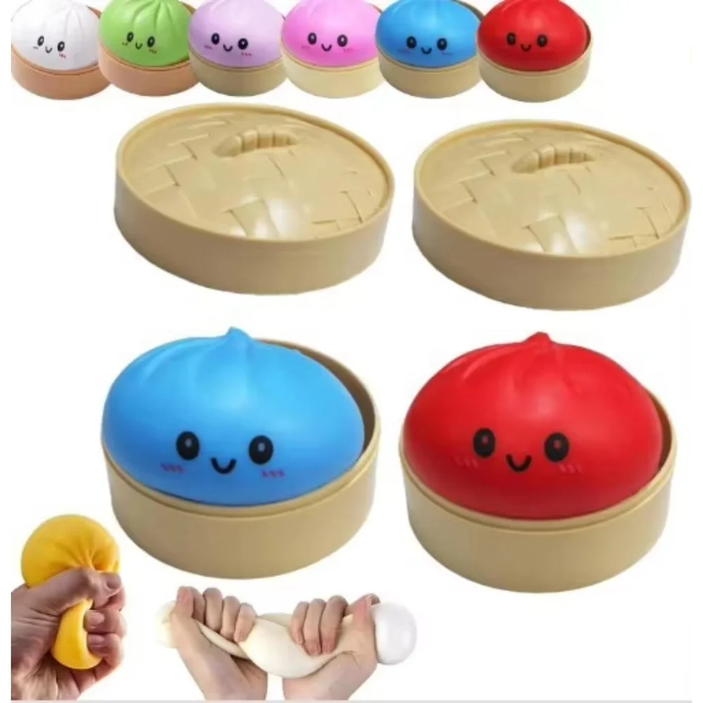 Mystery Box Glitter Steamer Bun Squishy Dumpling Series