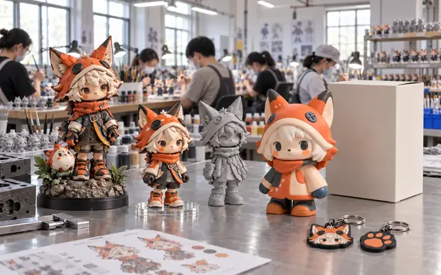 WishTime workers painting custom collectible figurines