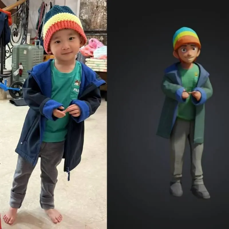 Custom costumed human miniature figurine