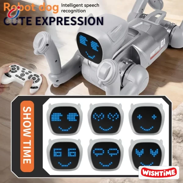 RC Smart Robot Dog Toy with Voice & App Control – RC Dog Toys